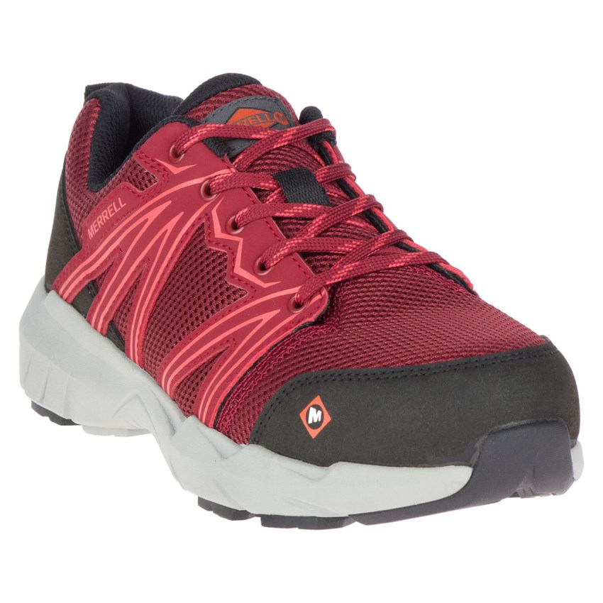 Chaussure de Securite Merrell Fullbench Superlite Alloy Toe Rouge Femme | O.U.ESSF